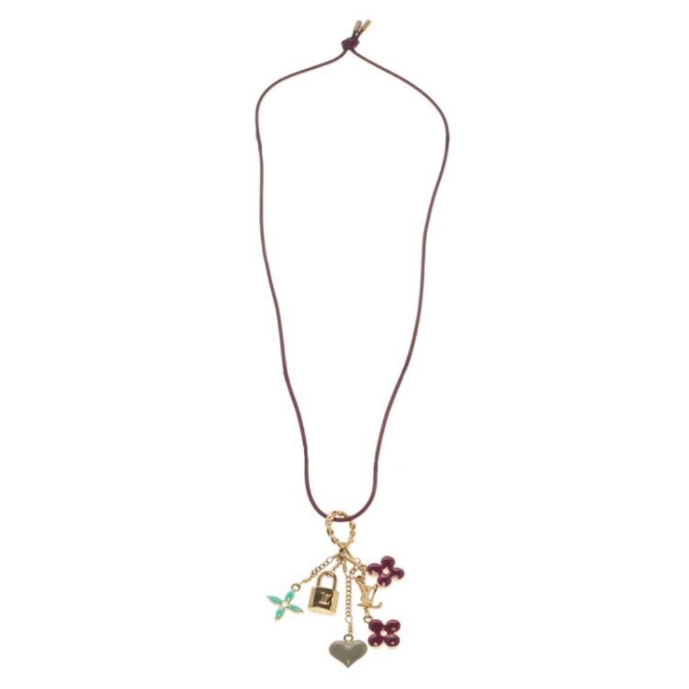 Louis Vuitton Sweet Monogram‎ Burgundy Necklace